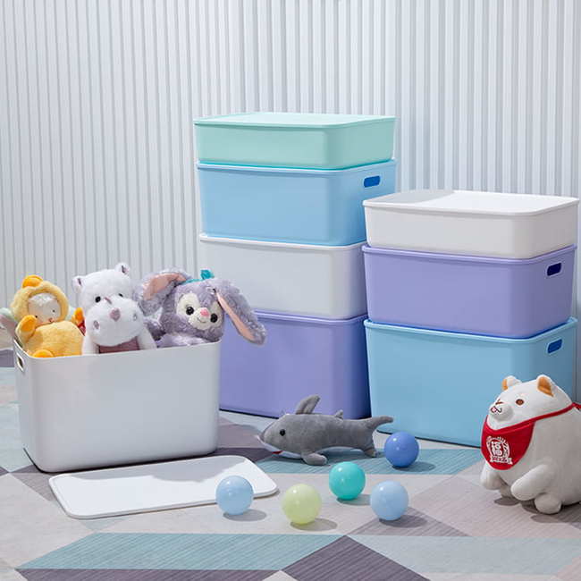 5pcs set simple style storage box household toy dormitory storage box with lid