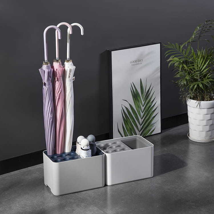 Household simple umbrella stand 15 umbrella stand at the door, divided into long and short handle umbrella storage office, household drain